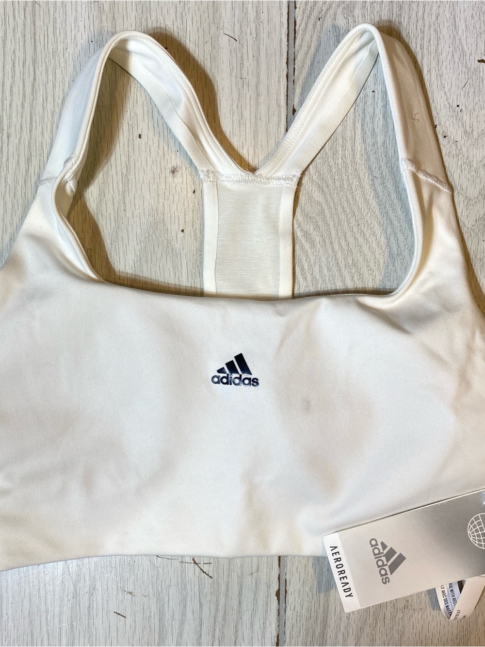 NWT Adidas Women Powerimpact Training Medium Support Sports Bra White XS HI1288